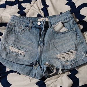 Pacsun distressed denim shorts